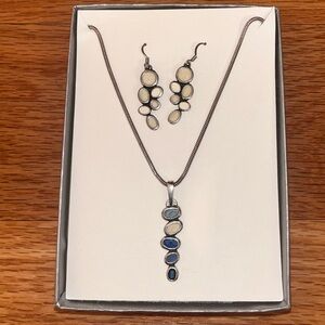 Handcrafted Sterling Silver Necklace and Earrings Set